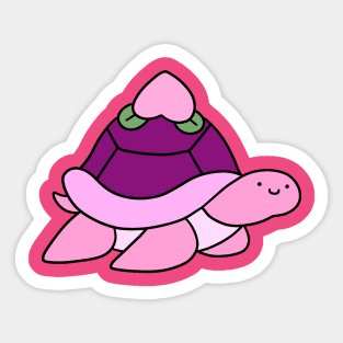 Peach Turtle Sticker